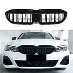 Front Grill/Grilles Kidney Grill Replacement for BMW 3 Series G20 2019-2022 (Gloss Black)