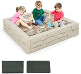 COSTWAY Kids Sandbox, 120 x 120cm S