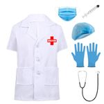 Rudra Fancy Dress Doctor coat for kids nurse costumes for kids fancy dress costumes for boys & girls fancy dress competition for age group 3 to 12 yrs