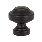 Atlas Homewares A640-BL 1-1/8 in. (29mm) Malin Collection Knob, Matte Black