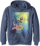 Nickelodeon Kids' Spongebob Squarepants Best Buds Youth Pullover Hoodie, Navy Blue Heather, Small