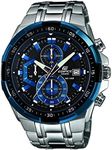 Casio Gents 47.00mm Quartz Watch with Black Analogue dial and Silver Metal Bracelet Strap EFR-539D-1A2VUEF