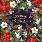 Marie Curie Charity Festive Floral Wreath Christmas Cards Pack of 10 With Envelopes