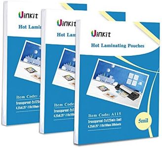 Uinkit 300Sheets Hot Thermal Laminating Pouches 5Mil - 4.25x6.25 Inches for Sealed 4x6 Photo Sealed Photo Card Document 4x6 Inches Laminate Pouches Laminator Pockets