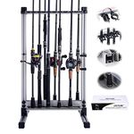 Goture Fishing Rod Rack Fishing Rod Holder Fishing Pole Stand for Any Type of Rod-Up to 24 Rods