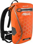 Oxford Aqua V20 Backpack - 20 Litre Reflective Waterproof Motorcycle Bicycle Backpack, Orange, OL698