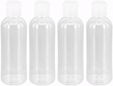 4Pcs Clear Plastic Travel Bottles 100ml Travel Bottles Set for Toiletries Leak Proof Cosmetic Travel Container Refillable Travel Size Bottle Empty Squeeze Bottles for Shampoo Lotion Liquid Conditioner