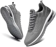 JARLIF Men's Air Athletic Tennis Running Shoes Sneakers Lightweight Sport Gym Jogging Fashion Sneakers (Size 7, Grey)