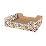 Foodie Puppies Cat Scratcher Pad with Catnip for Cats & Kittens - (Bed Scratcher) | Durable Corrugated Cardboard Cat Scratching Furniture in Rectangle Shape | Furniture Protection, Play & Relaxation