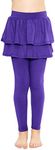 Girl's Skater Skirt with Built in Leggings Purple Medium