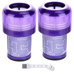 2Pack Replacement V12 Filters for Dyson V12 Detect Slim, Detect Slim Animal, Slim+ Cordless Vacuum and V12 Slim Absolute Vacuums, SV34, SV35 Vacuums,Part No. 971517-01, Purple