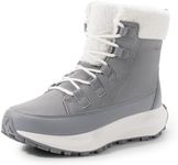 NORTIV 8 Women's Winter Boots Ankle Waterproof Lightweight Snow Sneaker Boots,Size 8,GREY,SNSB241W