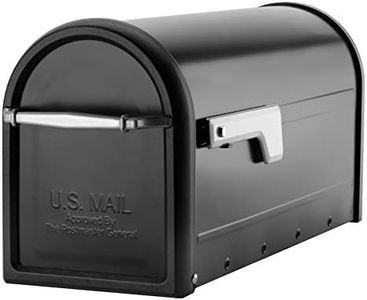 Architectural Mailboxes Chadwick Galvanized Steel Post Mount Mailbox, 8950B-10, Black, Medium Capacity