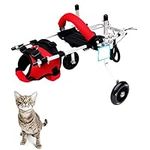 KROITY Small Dogs Wheelchair, for Disabled Dog, Cat, Rabbit Rehabilitation Scooter Dog Cart Adjustable 2 Wheels Pet Wheelchair (0.8-8 Kg)