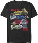 STAR WARS Big & Tall Galaxy Dad Color Men's Tops Short Sleeve Tee Shirt, Black, 4X-Large Big Tall