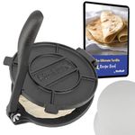 8 Inch Cast Iron Tortilla Press by StarBlue with FREE 100 Pieces Oil Paper and Recipes e-book - Tool to make Indian style Chapati, Flour Tortilla, Roti