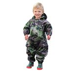 TUFFO Toddler Boys' Muddy Buddy Coveralls, Camouflage, 4T