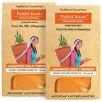 Pahari Roots 8 12% High Curcumin Gold Lakadong Turmeric Powder 400G Jaintia Hills, Meghalaya | Haldi | Healing Aromatic Flavorful |Fresh Harvest| 400Gm