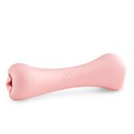 Beco Dog Toy - Natural Rubber Chew Bone Toy with Treat Hole - Pink