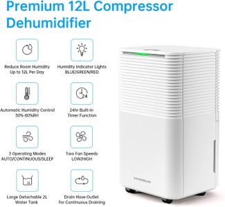 Hangsun 12L Dehumidifier – Portable Moisture Absorber for Home