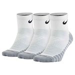 Maxcom Nylon Blend Mens Womens Unisex Everyday Max Cushion Ankle Dri-Fit Ankle Length Socks Training Sock 3 Pairs(M(Uk5-8),L(Uk 8-11) Size) (M), White