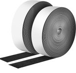 LifeKrafts Self Adhesive Hook Tape & Self Adhesive Loop Tape (10M*50mm Hook & Loop Tape, Black Color), Sticky Back Fastening, Strong Glue with Durable Quality, Adhesive Back Mounting Tape for Stationary, Pictures ,Tools, Household Purposes, Schools and Office etc.