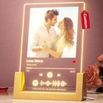 witfox Spotify Plaque Personalized Gifts for Him Her - Spotify Glass Plaque Custom Gifts for Women Men - Acrylic Song Plaque with Picture Gifts - Customized Gifts for Couples (5x7in / 13x18cm)