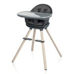 Maxi-Cosi Moa 8-in-1 High Chair, removable kitchen booster, converts to stool, table and chair, easy to clean, Beyond Graphite