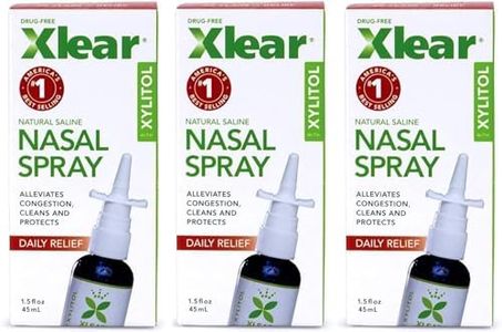 Xlear Nasal Spray, Natural Saline Nasal Spray with Xylitol, Nose Moisturizer for Kids and Adults, 1.5 fl oz (Pack of 3)