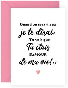 Central 23 Carte d'anniversaire douce pour homme - TU VOIS QUE TU ÉTAIS L'AMOUR DE MA VIE - Jolie carte pour femme - Pour un anniversaire de mariage ou la Saint-Valentin - Cadeau pour mari