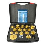 17Pcs Brake Bleeding Adapter Kit, Brake Pressure Bleeder Automotive Brake Fluid Bleeder Adapter Compatible with Ford VW BMW More