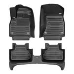 TuxMat - for Audi Q5 2018-2024 Models - Custom Car Mats - Maximum Coverage, All Weather, Laser Measured - This Full Set Includes 1st and 2nd Rows