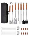 KALAHOL 21-in-1 BBQ Tools Set Extra Thick Stainless Steel Grill Tool Set with Storage Bag, Premium Complete BBQ Utensils Set for Outdoor Camping, Heavy Duty Grill Accessory Kit for Men and Women Gift