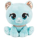 P.Lushes Designer Fashion Pets Audrey Park Panther Premium Cat Stuffed Animal Soft Plush with Glitter Sparkle, Blue, 6”