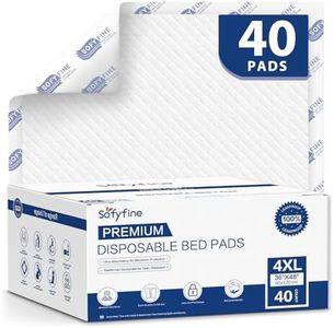 SOFYFINE Disposable Adult Underpads 36"x48" XXL Extra-Large Incontinence Bed Pads – Mattress Protector Pee Pads for Adults Kids, Bed Protection & Training [40 Pads]