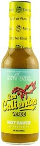 Hot Ones Los Calientes Verde Hot Sauce Made With Natural Ingredients & Fiery Flavors From Green Serrano Peppers, Orange Habanero & Apricot, 5 fl oz Bottles (1-Pack)