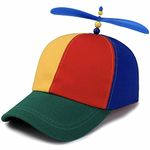 KitWinner Unisex Baseball Cap, Colorful Adjustable Cute Baseball Helicopter Propeller Hat Snapback Hat for School Girl Boy, Multicoloured, Medium