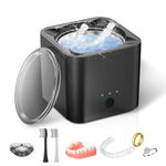 Ultrasonic Retainer Cleaner: L-Link 190ML Ultrasonic Dental Pod Cleaner Machine for Retainers, Portable Ultrasonic Cleaner for Jewelry, Ring, Denture, Toothbrush Head, Diamonds, Rings, Shaver Head