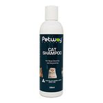 Petway Petcare Cat Shampoo, Anti Dandruff Shampoo for Deep Cleanse & Degreasing, Removes Excess Oils, Dirt and Dandruff, pH Balanced, Parabens & Sulfates Free, Cruelty Free, for Use on Cats, 250ml