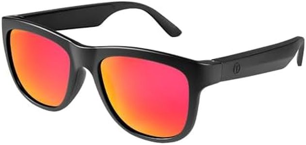 GS01 Lunettes de soleil intelligentes Bluetooth, lunettes de soleil audio avec haut-parleur, lentille polarisée UV400, musique à oreille ouverte, contrôle tactile, GS01-Rouge