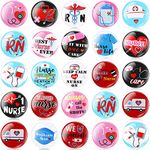 Otuuz 84 Pcs Nurse Button Pins Cna Week Gifts Bulk 2024 Nurse Party Pinback Buttons Round Pins Badge for Doctor Christmas Gift Students Appreciation Graduation Teen Adult Office, 21 Designs