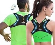 TECH THERAPEUTICS Posture Corrector Women and Men - Back Support for Shoulder, Back, Cervical and Neck Pain Relief - Breathable and Adjustable Upper Back Brace - Back Straightener - Size S-M