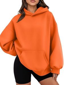WYNNQUE Hoodies for Women Oversized Sweatshirts Fall Fashion Outfits 2026 Casual Sweaters Tops Fleece Plus Size Workout Comfy Winter Clothes Orange XL
