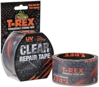 T-REX Ferociously Strong Repair Tape, Sticks to Wet Surfaces, All Weather and UV Resistant, 1.88" x 9 Yards, Clear, 1-Roll (241535)