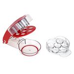 Fdit Cherry Pitter Stoner Seed and Olive Tool Remover Kitchen Gadget Stainless Steel Zigzag Blades Cherry Pitter Cherry Pitter - 6 Cherries