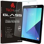 TECHGEAR Screen Protector for Galaxy Tab S3 9.7 Inch (SM-T820 Series) - GLASS Edition Genuine Tempered Glass Screen Protector Guard Cover