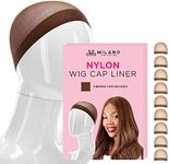Milano Collection Wig Caps for Women | Premium Breathable, Stretchable, Nylon Bald Wig Cap Liner Stocking for Wigs and Lace Front Wigs, Hair Cap, Chocolate Brown, 1 Pack of 9 Caps, 9 Count