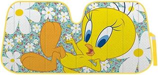 BDK New Tweety Bird Front Windshield Auto Shade, Accordion Folding Auto Sunshade for Car Truck SUV-Blocks UV Rays Sun Visor Protector, Keeps Your Vehicle Cool-58 x 27 Inch