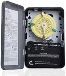 T101 Mechanical Timer Switch 24-Hour Heavy Duty 120V 40A SPST, Metal Enclosure with Manual Override & Trippers, 12 ON/Off Cycles - for Pool Pumps, Lights, Water Heaters, Fans, HVAC Systems
