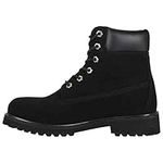 Lugz Womens Convoy Croc Round Toe Lace Up Casual Boots Ankle Low Heel 1-2" - Black, Black, 9